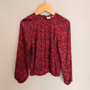 Gap Girls red floral Blouse size: 6-7 Years